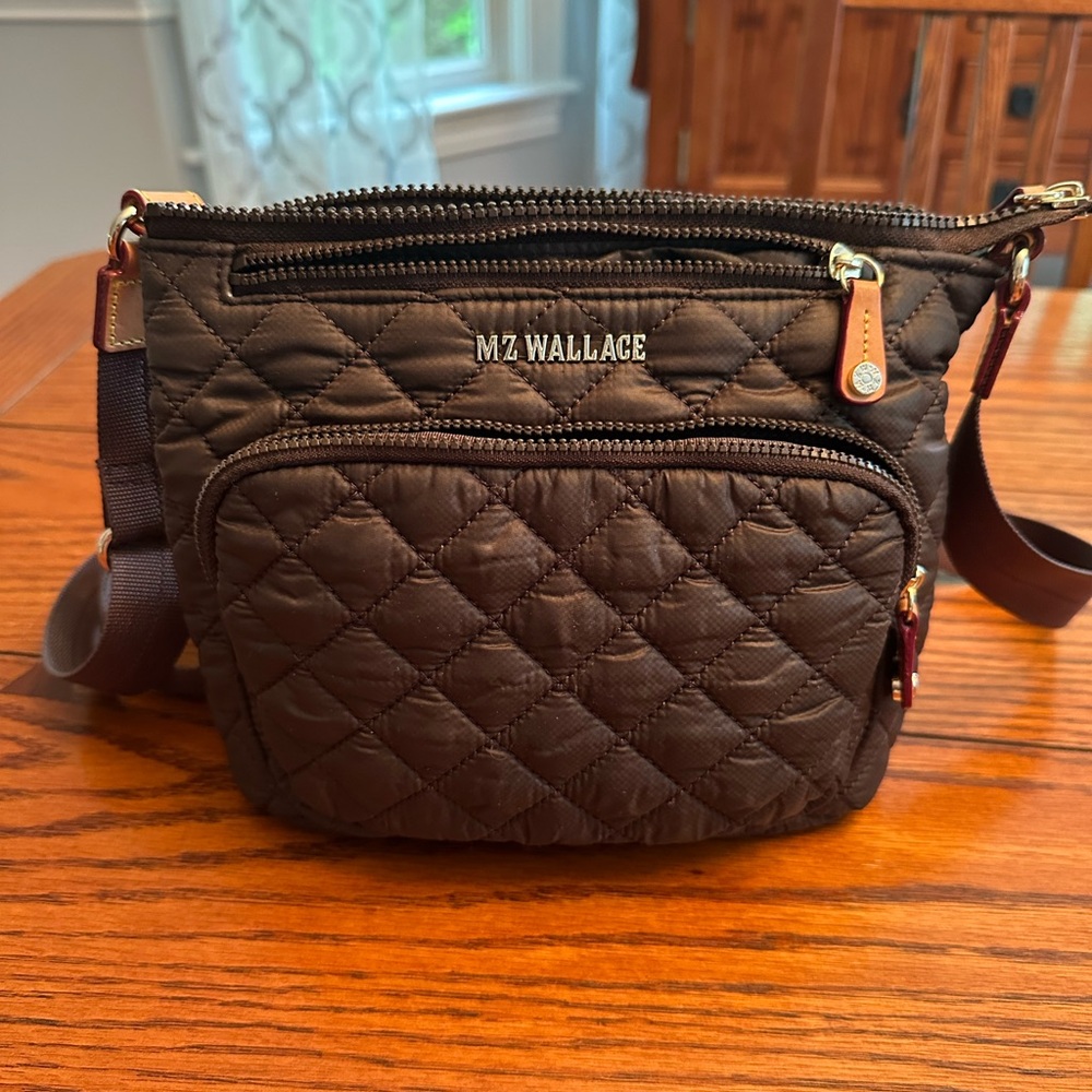 MZ Wallace Metro Scout Deluxe Crossbody Walnut